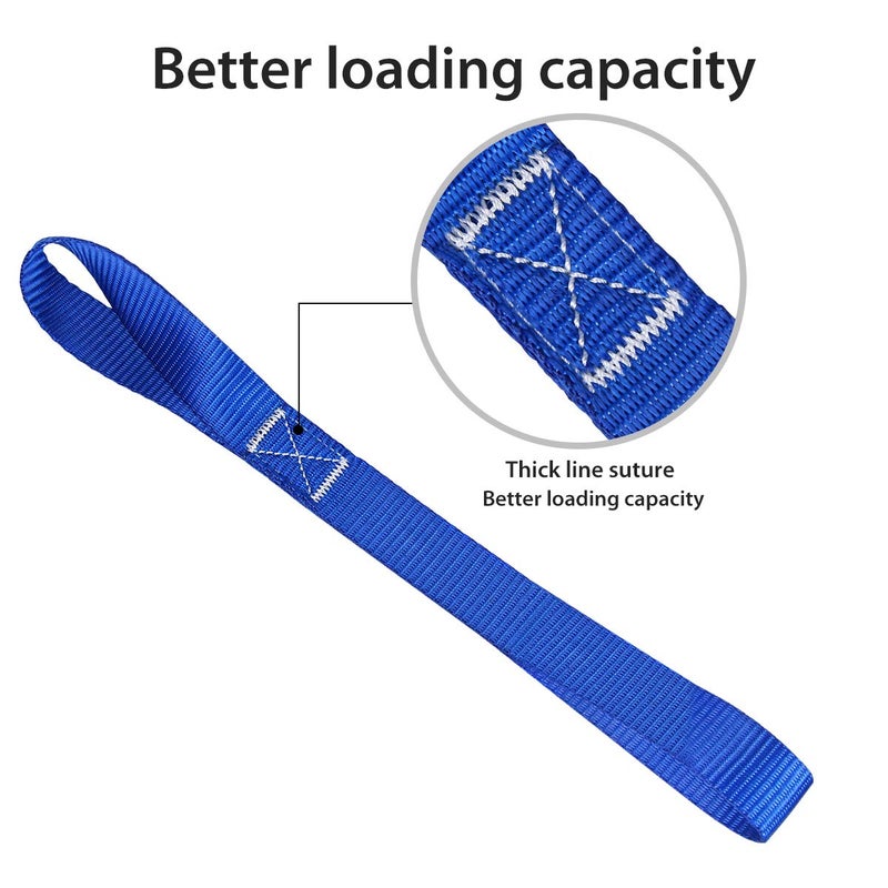 JCHL Soft Loop Tie Down Straps (8 Pack) 1800Lbs Load Capacity, 4800Lbs Breaking Strength Heavy Duty Tie Down Loops for Securing ATV UTV Motorcycles Scooters Dirt Bikes Lawn Garden Equipment - Image 1